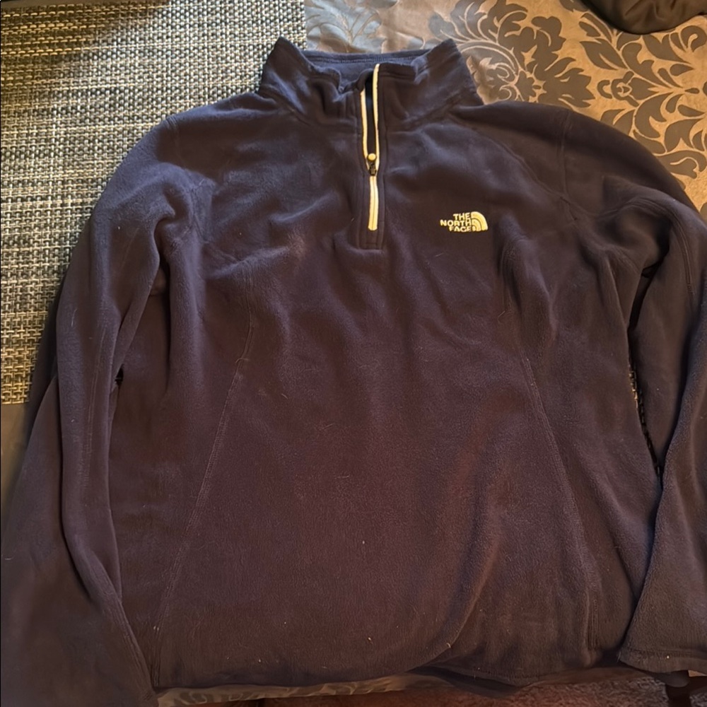 The North Face Blue Zip Up Fleece Top